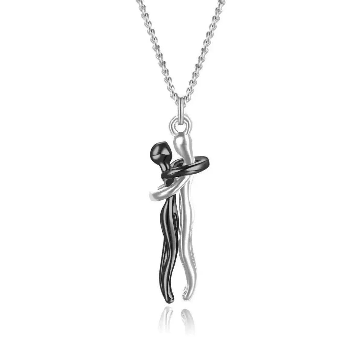 Fashion 925 Sterling Silver Love Hug Necklace