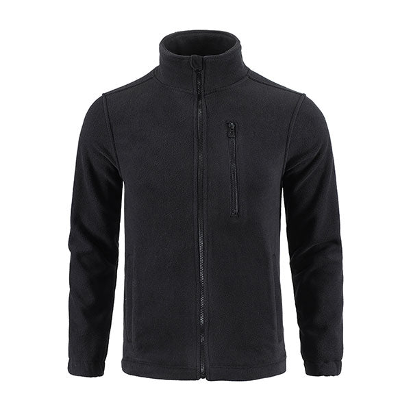 Fashion Men's Stand Collar Front Pocket Men's Fleece