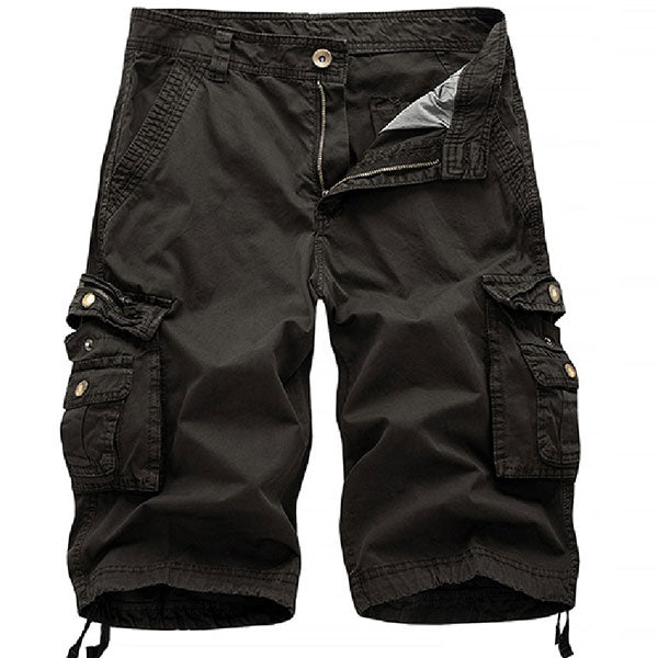 Fashion Cotton Solid Color Men's Cargo Short Pants