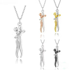 Fashion 925 Sterling Silver Love Hug Necklace