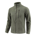 Fashion Men's Stand Collar Front Pocket Men's Fleece