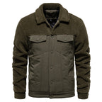 Fashion Solid Color Berber Fleece Men's Jacket