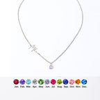 Custom Birthstone and Name Enhance Personality Necklace