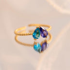 Customize Birthstone Match Hearts Rings For Family Members And Couples
