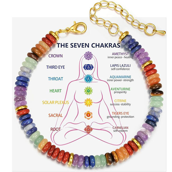 Fashion Natural Stone Chakras Energy Yoga And Meditation Bracelet