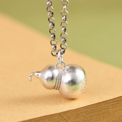 925 Sterling Silver  Hulu-Gourd Pendant Necklace