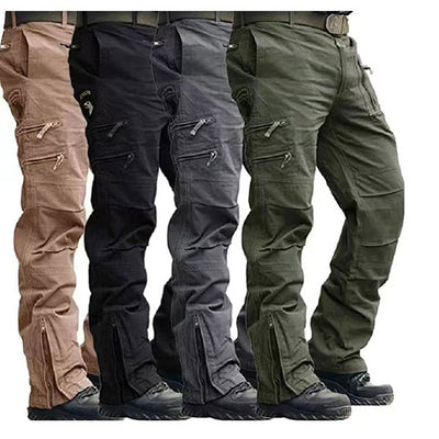 Fashion Classic Men's 100% Cotton Cargo Pants Daily Wear