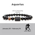 Astrological Sign Natural Agate Unisex Bracelet