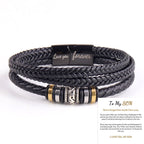 Simple Design Leather Men's Bracelet
