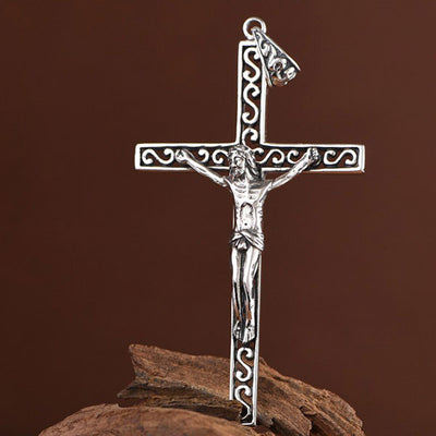 Classic 925 Sterling Silver Cross Pendant Necklace