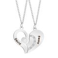 Fashion Match Heart Personalized Name Couple Necklace Price A Pair