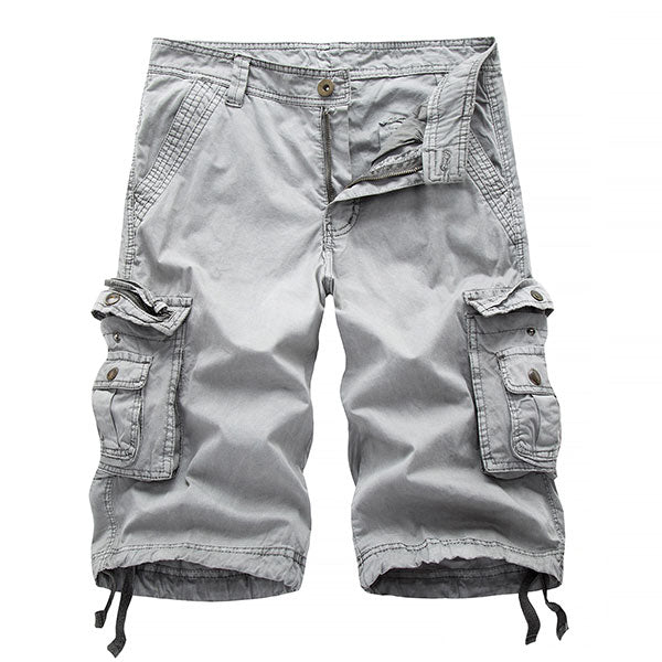 Fashion Cotton Solid Color Men's Cargo Short Pants