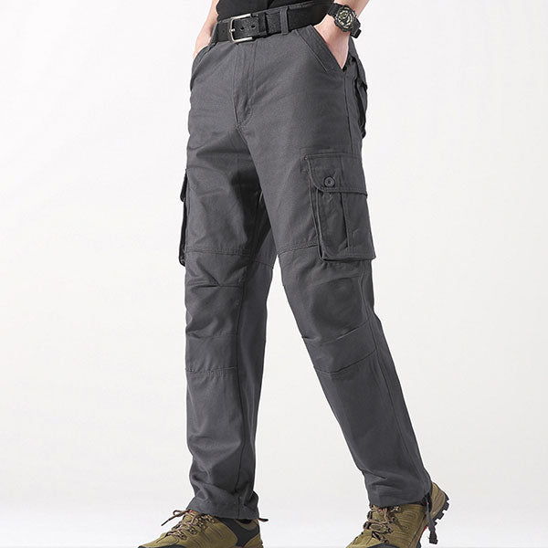 Classic Cotton Casual Daily Wear Men's Cargo Pants Side Pockets