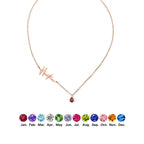 Custom Birthstone and Name Enhance Personality Necklace