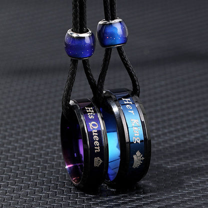 Fashion King And Queen Couple Necklace Price A Pair