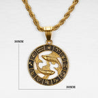 Fashion Zodiac Sign Titanium Steel Necklace