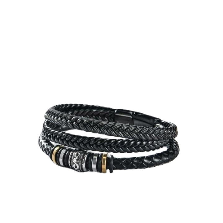 Simple Design Leather Men's Bracelet