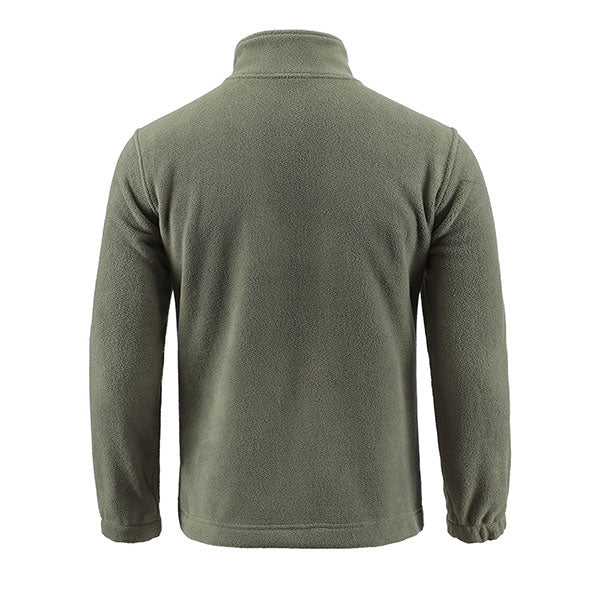 Fashion Men's Stand Collar Front Pocket Men's Fleece