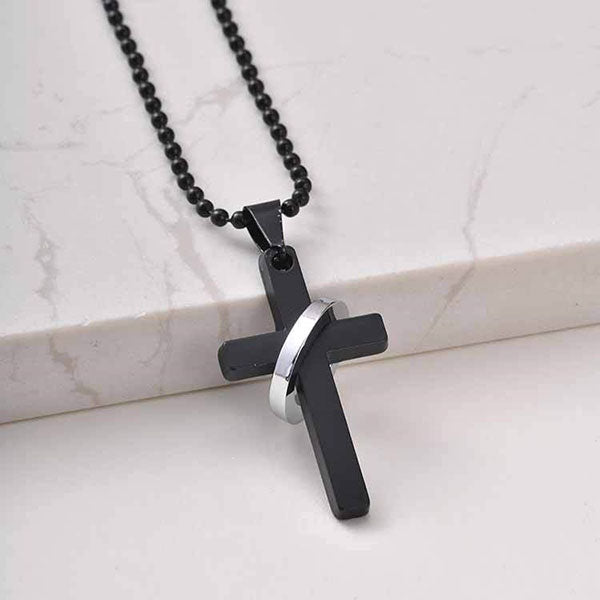 Neat And Clean Cross Necklace With A Ring For Friends And Couples( Price A Pair)