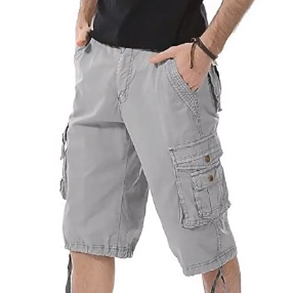 Fashion Cotton Solid Color Men's Cargo Short Pants