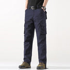 Classic Cotton Casual Daily Wear Men's Cargo Pants Side Pockets