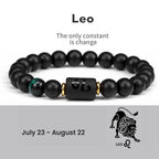 Astrological Sign Natural Agate Unisex Bracelet