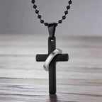 Neat And Clean Cross Necklace With A Ring For Friends And Couples( Price A Pair)