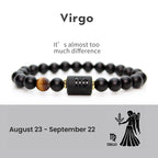 Astrological Sign Natural Agate Unisex Bracelet