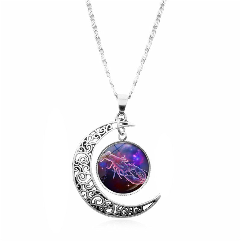 Fashion Zodiac Sign Luminous Necklace For Male And Female