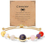 Fashion Zodiac Sign Natural Stone Bracelet For Women