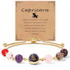 Fashion Zodiac Sign Natural Stone Bracelet For Women