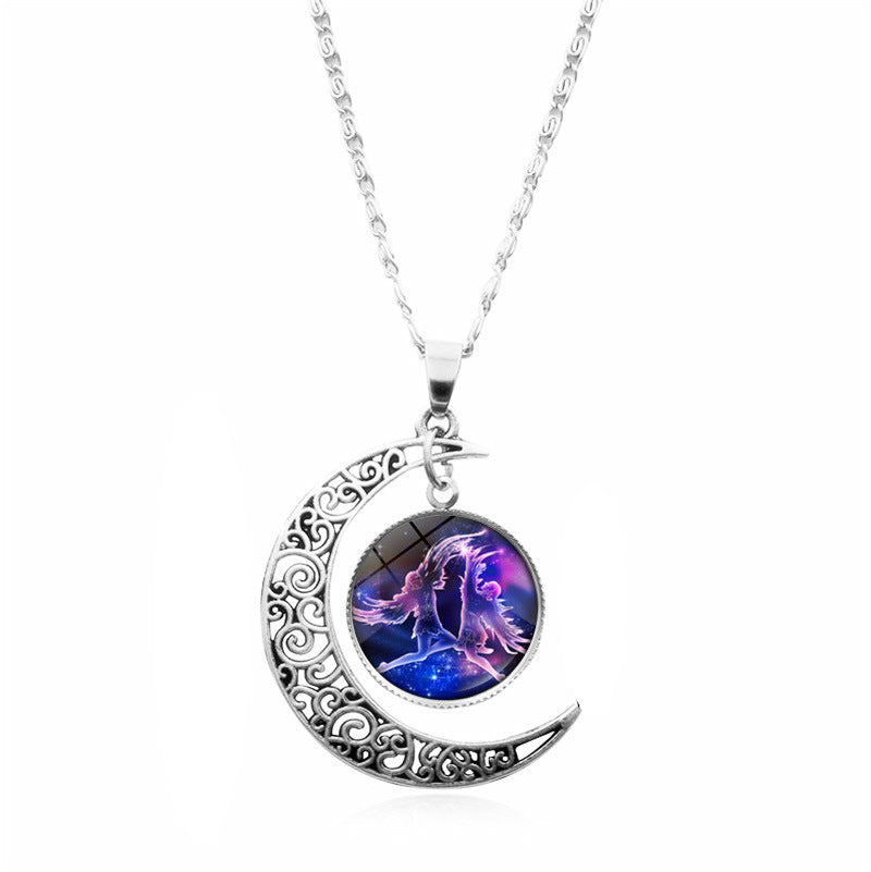 Fashion Zodiac Sign Luminous Necklace For Male And Female