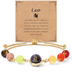 Fashion Zodiac Sign Natural Stone Bracelet For Women