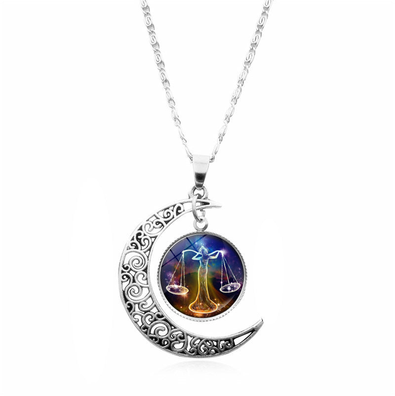 Fashion Zodiac Sign Luminous Necklace For Male And Female