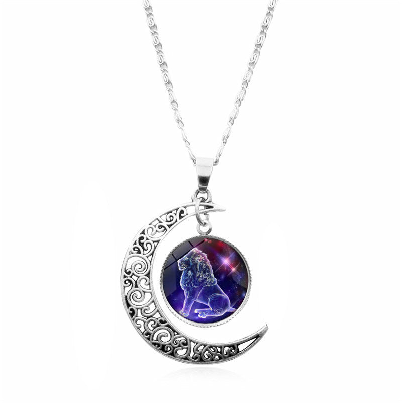 Fashion Zodiac Sign Luminous Necklace For Male And Female