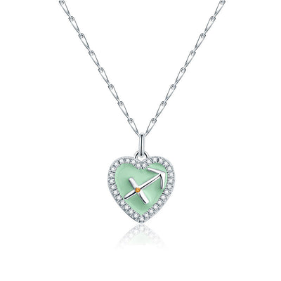 Cute Heart Shape Zodiac Sign DIY Name And Photo 925 Sterling Silver Necklace