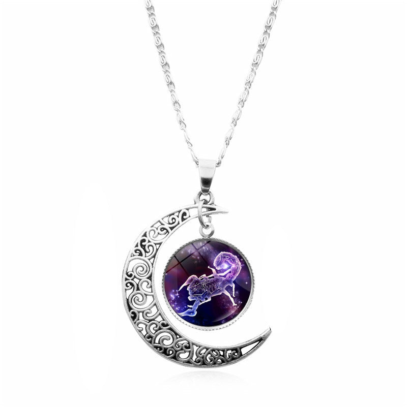 Fashion Zodiac Sign Luminous Necklace For Male And Female