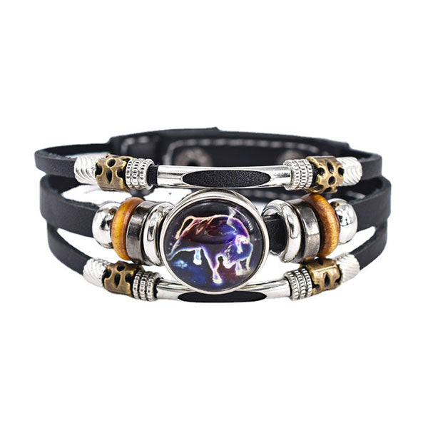 Fashion Luminous Zodiac Sign Bracelet Bright In The Dark