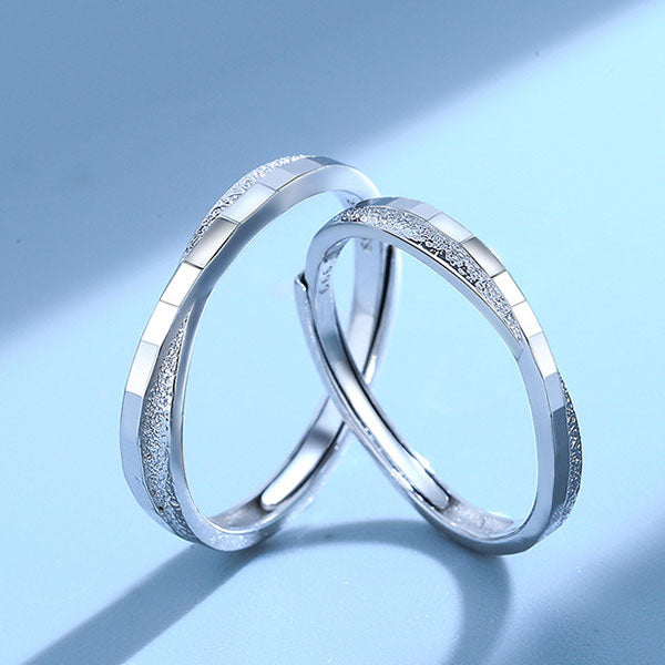 Forever Love 999 Sterling Silver Adjustable Ring For Couples