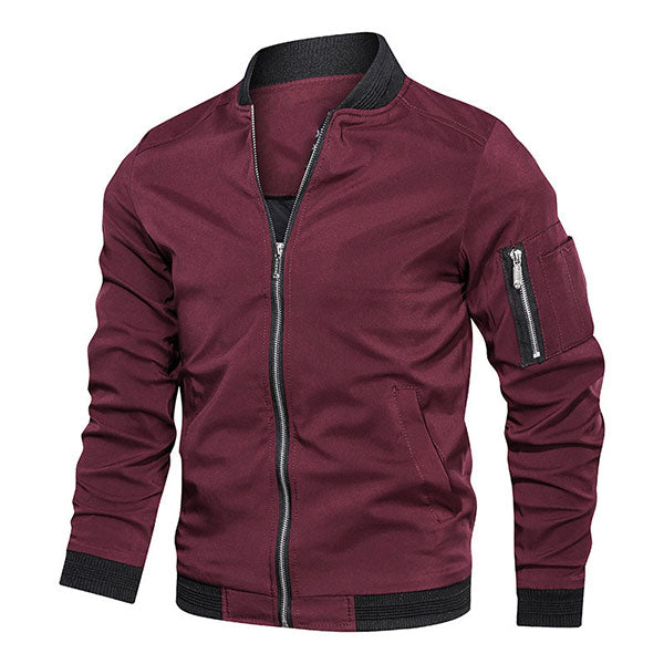 Fashion Solid Color Men's Light Weight Jacket