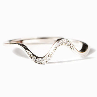 Simple Tide Wave 925 Sterling Silver Ring