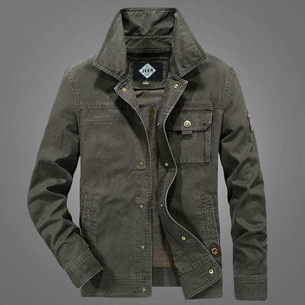 Fashion Classic Stand Collar Men's Cotton Jacket