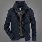Fashion Classic Stand Collar Men's Cotton Jacket