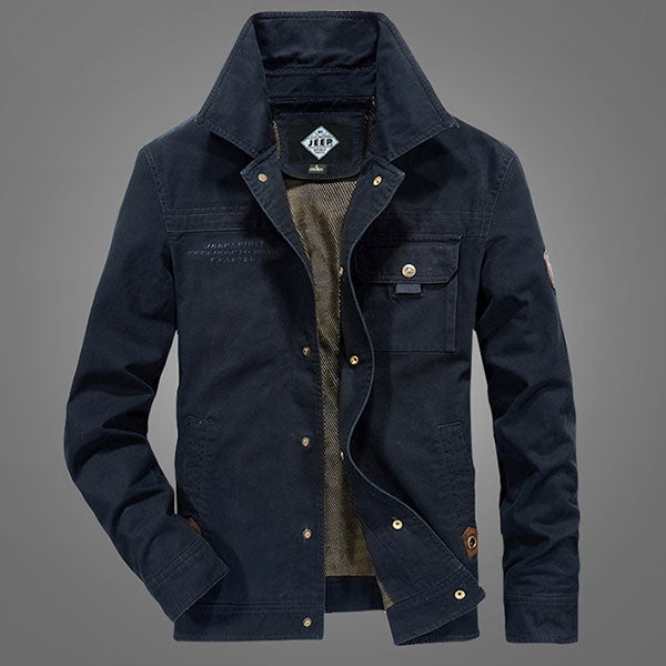 Fashion Classic Stand Collar Men's Cotton Jacket
