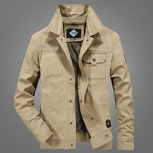 Fashion Classic Stand Collar Men's Cotton Jacket