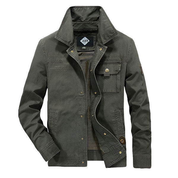 Fashion Classic Stand Collar Men's Cotton Jacket