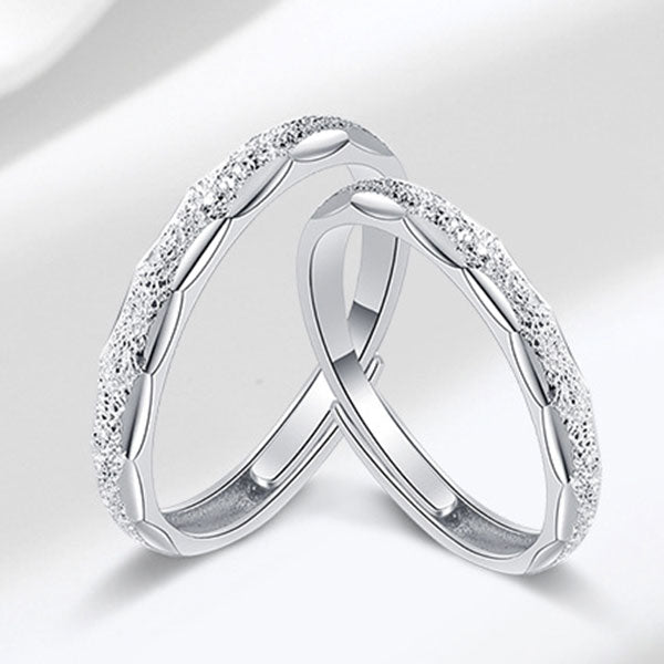 Star River 999 Sterling Silver Adjustable Ring For Couples