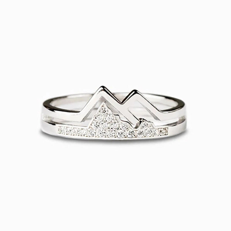 Fashion Mountain Shape 925 Sterling Silver Ring