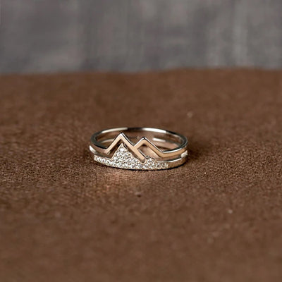 Fashion Mountain Shape 925 Sterling Silver Ring