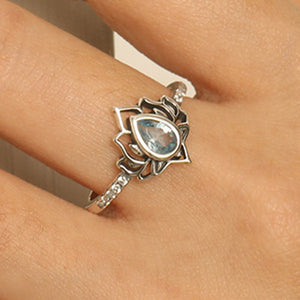 Fashion Floral Pattern 925 Sterling Silver Ring